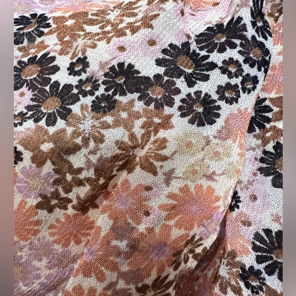 Free People Floral Smocked Crop Top - Size Small - Picture 8 of 13